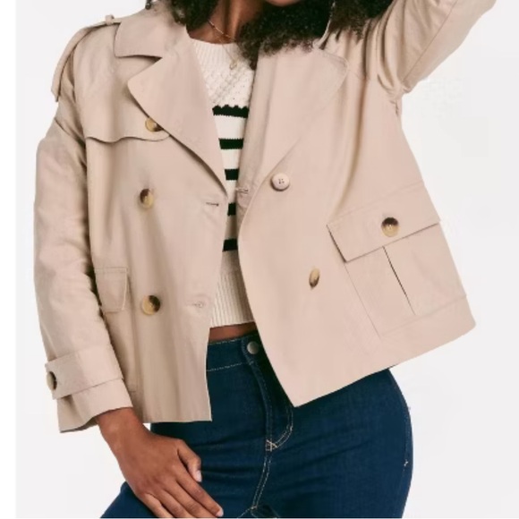ANOTHER LOVE Vega Cropped Trench Classic - Picture 1 of 5